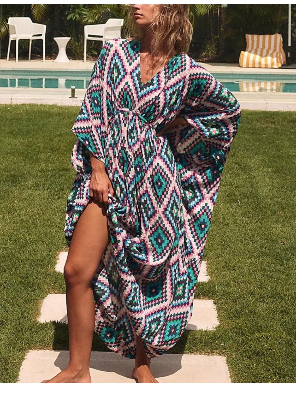 NWOT Free People Cup of Tea Maxi Kaftan